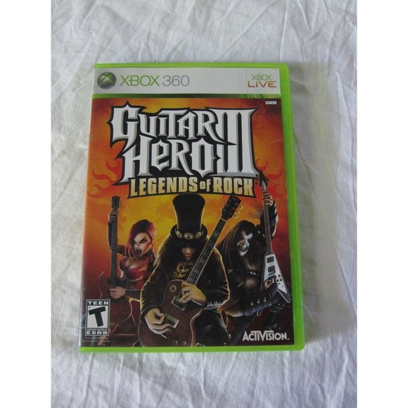 Guitar Hero III 3 Legends of Rock Band game with disc & manual for XBOX 360 Teen - Picture 1 of 3